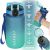 600 ml Motivations-Wasserflasche mit Hydratationsmarkierung, Strohhalm 600ml grün-blau 137525128