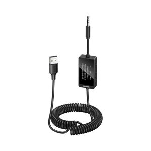 UGREEN bluetooth audió adapter v5.4, spirál kábel, FEKETE 137525832 - Bluetooth adapter