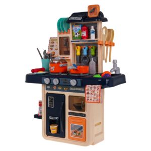 OEM Többfunkciós gyerekkonyha, 42 elem, víz, hang és fény funkciók, 63x47x23cm, sokszínű