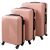 3 részes rózsaszín ABS bőröndszett 4 kerekes 39-99 l S-M-L 137526604