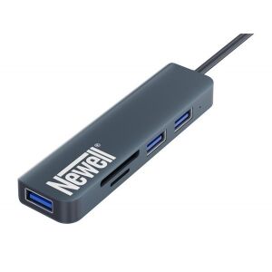 NEWELL HUN 5 in 1 USB-C univerzális elosztó, 2 db USB 2.0 + 1 db UDB 3.0 + SD + micro kártya olvasó, plug / play (NL3604) 140266857 - Newell