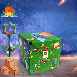 Rubik-kocka, Bűvös kocka 72 alakzat, Kreatív, Rakéta