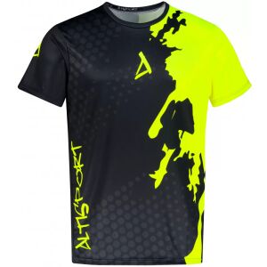 Altisport Prémium Férfi Funkcionális Futó Póló - Fekete/Fluo Sárga 137528410 - Férfi póló