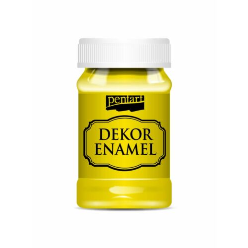 Pentart Dekor Zománcfesték 100ml - Sárga, Magasfényű, Vízbázisú