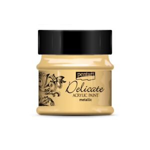 Pentart Delicate metál akrilfesték - Arany, 50ml - Iskolakezdés, iskolaszer