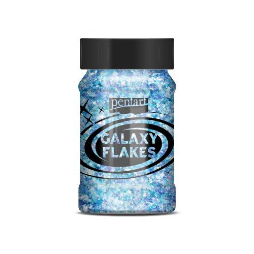 Pentart Galaxy Flakes 100ml Uránusz kék, irizáló dekorációs pelyhek kézműves és művészeti projektekhez