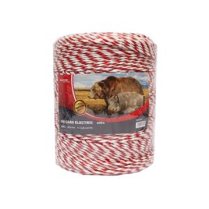 Fehér-piros drót tekercs 3,8 mm-es fémbetéttel 4x0,28 mm rozsdamentes acél, 500 m-es villanypásztor Breckner Németország 137532372 - Villanypásztor kiegészítő