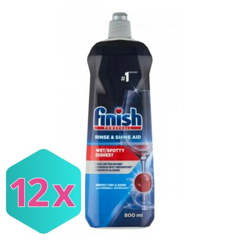 Finish Rinse&amp;Shine mosogatógép öblítő, regular, 800ml KARTON - 12 db