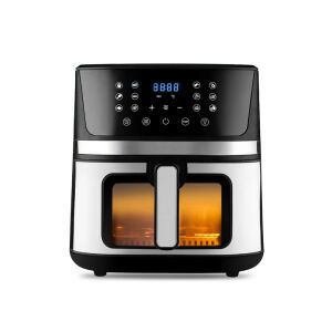 Forrólevegős fritőz 1800W - 7 liter, digitális, ablakos, 12 programmal