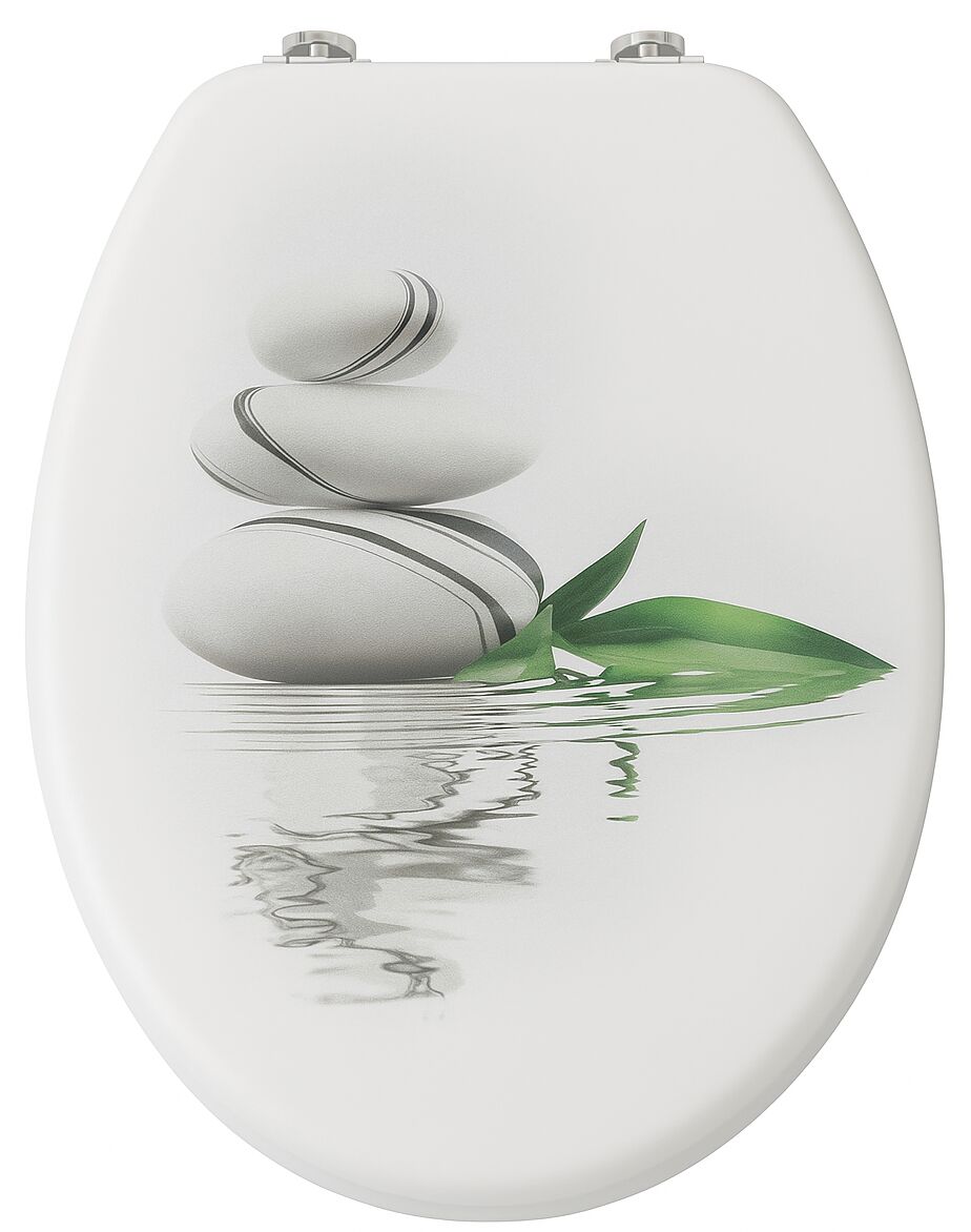 E-shop Pepita MDF WC sedadlo s pomaly sa zatvárajúcim vekom - Stones - white