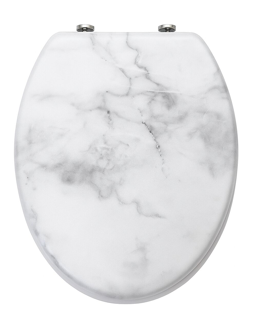 E-shop Pepita MDF WC sedadlo s pomaly sa zatvárajúcim vekom - Marble - white