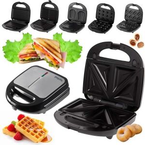 Pepita 6in1 Szendvicssütő cserélhető lapokkal 850W #ezüst-fekete 139616678 - Konyhai kisgép