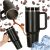 Thermal mug with straw and handle thermos 1200ml black 138019991