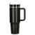 Termikus 1200ml black thermal mug with handle and straw