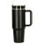 Termikus 1200ml black thermal mug with handle and straw