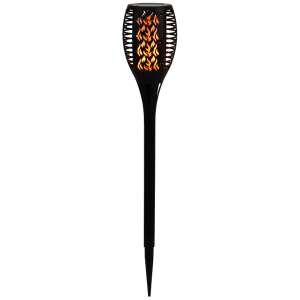 Solar powered flame effect torch light, 58 cm, with ground spike, black - Nonbrand Solar lantern