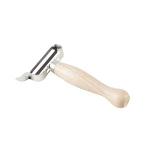 Škrabka na zeleninu s krížovým čepeľom a drevenou rukoväťou - Škrabky