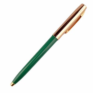 Guľôčkové pero Fisher Space Pen Cap-O-Matic 775G-G, zelené telo, mosadzná čiapočka - Perá&ceruzky