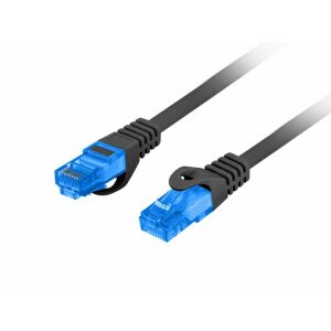 Patchcord kat.6A S/FTP LSZH CCA 1m czarny Fluke Passed Lanberg 139343416 - Kable i akcesoria