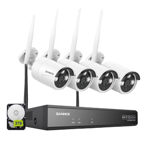 Sannce 5MP WiFi Biztonsági Kamera Rendszer - 8CH NVR, 8 Kamera, 30m ...