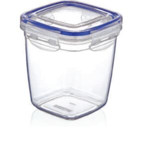 Dünya 1900 ml átlátszó élelmiszer tároló edény kék pattintós fedéllel - Dünya