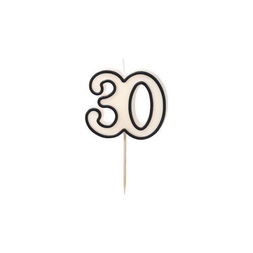 PartyDeco születésnapi gyertya, elegáns, 30 137615552