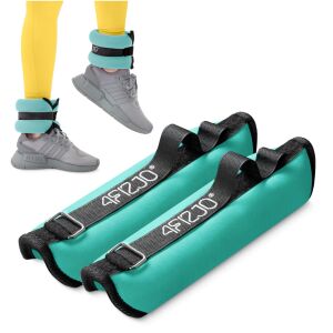 4FIZJO 2 x 1,5 kg Greutăți pentru glezne și încheieturi, culoare celadon, echipament de fitness - Greutati pentru glezna si incheietura