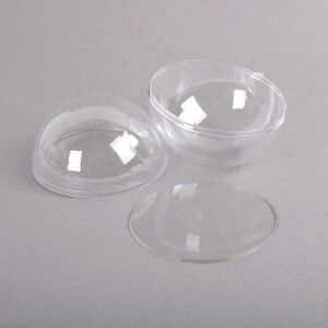 Glob decorativ transparent din acril, umplere, 10 cm - Obiect decorabil