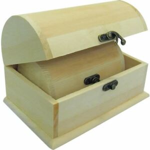 Set cufăr din lemn, 2 cutii semicirculare, 18 x 11,8 x 11,8 cm - Obiect decorabil