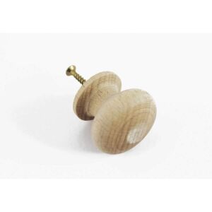 Buton din lemn pentru mobilă, diametru 25mm, buton rotund pentru dulap - Obiect decorabil
