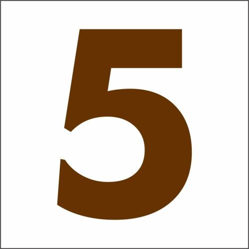 Fa szám 5 kézműveskedéshez, 45mm - Díszíthető tárgy