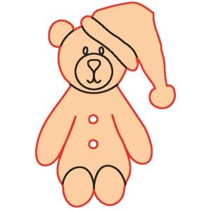 Buton figurină din lemn 105 - ursuleț 10 buc/pachet 137631210 - Obiect decorabil