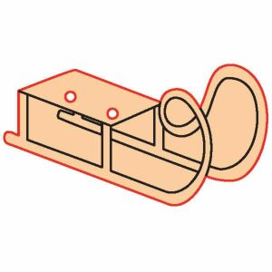 Buton figurina din lemn 73 - sanie 10 buc/pachet 137631268 - Obiect decorabil