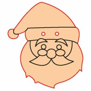 Buton figurina din lemn 95 - Mos Craciun 10 buc/pachet 137631286 - Obiect decorabil