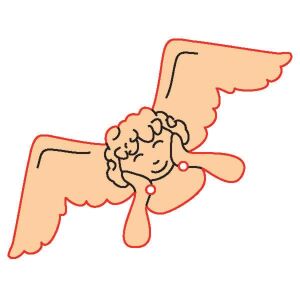 Buton figurina din lemn 99 - inger 10 buc/pachet 137631289 - Obiect decorabil