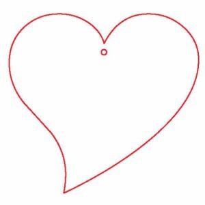 Fafigura ornament din lemn în formă de inimă, 2 buc - Obiect decorabil