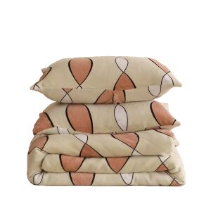 Sunlower Flanel ágyneműhuzat garnitúra, 7 részes, sárga foltos mintás, összehajtva - Ágynemű - ifjúsági és felnőtt