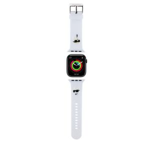 Karl Lagerfeld weißes Apple Watch Armband mit Karl Lagerfeld Logo - Smartes Uhrenarmband