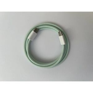 Dreamtech zelený USB-C na USB-C kábel, 60W, 1 meter, pletený - Dreamtech