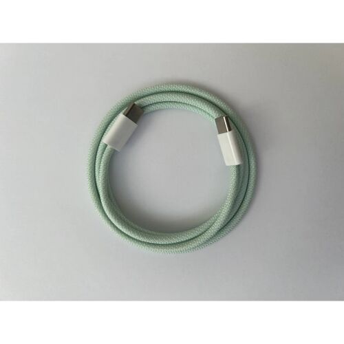 Dreamtech zeleni USB-C na USB-C kabel, 60W, 1 metar, pleteni