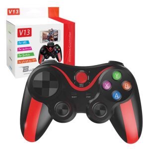 Techsuit V13 Wireless Controller - Rot und Schwarz - Kompatibel mit iOS, Android, Switch, P3/P4/TV - Controller