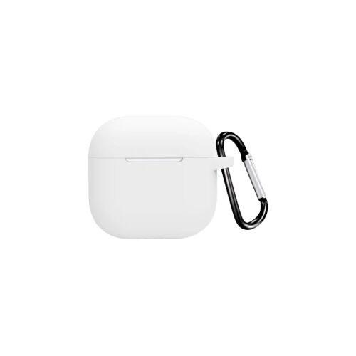 Białe silikonowe etui XPRO Apple AirPods 4 z karabińczykiem