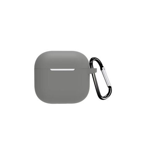 XPRO Apple Airpods 4 ciemnoszare silikonowe etui z karabińczykiem