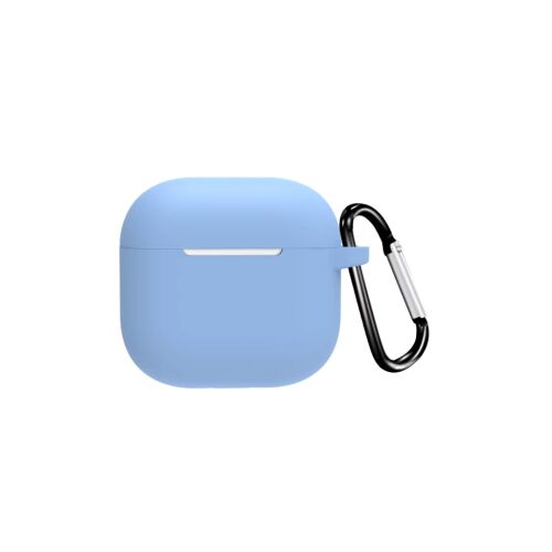 Silikonowe etui XPRO Apple Airpods 4 w kolorze jasnoniebieskim z karabińczykiem