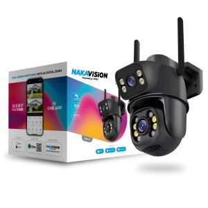 NAKAVISION by XPRO C1 Inteligentna kamera IP, czarna, podwójny obiektyw, z opakowaniem - XPro