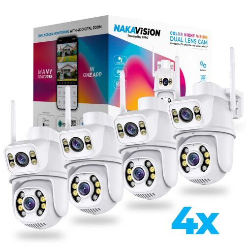 NAKAVISION by XPRO™ C1 Smart IP-Kamera – WEISS – 4er-Set 137640410