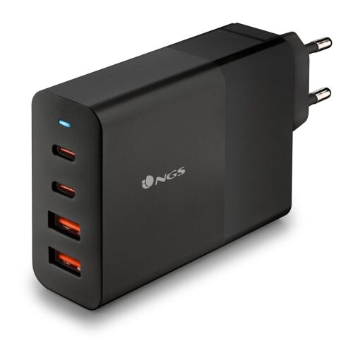 NGS Crni 100W zidni punjač s 2 USB-C i 2 USB-A priključka