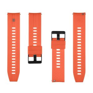 Tactical 22mm Orange Silikon Uhrenarmband mit Schnellspannstiften - Smartes Uhrenarmband