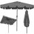 Preisreduziert - Springos kippbarer Gartenschirm 200x130cm - Dunkelgrau 137645309
