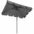 Angled view of Springos dark grey rectangular garden parasol